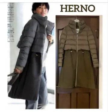 [ 새상품급 ] HERNO 이소재 다운 코트