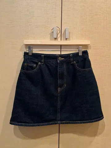 티나 조준 다크 데님 미니 스커트