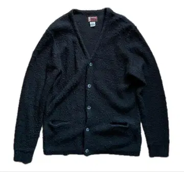 구제 의류 TOWN CRAFT 모헤어 가디건 블랙 귀중 블랙