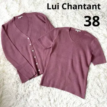 Lui Chantant 일본제 울 100% 앙상블 핑크 38