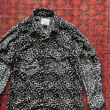 90s USA제 빈티지 레오파드 표범 무늬 올 패턴 긴팔 셔츠