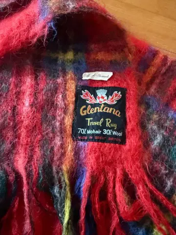 Glentana 체크 무늬 트래블 러그