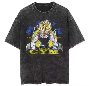 드래곤볼 마인 베지터 T셔츠 헬스장 빈티지 가공