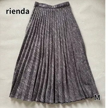 [새상품급] 리에다 트위드 플리츠 스커트 롱 기장 롱 스커트 M
