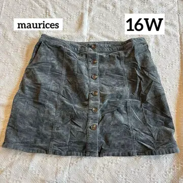 maurices [ 16W ] 그레이 버튼 타이츠 스커트 미니 기장 빅
