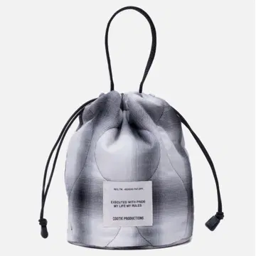 COOTIE OMBRECHECKQUILTINGDRAWSTRINGBAG