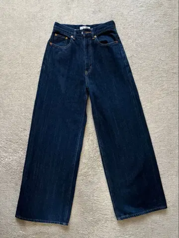 moussy 하이웨스트 스트레이트 와이드 데님 24인치