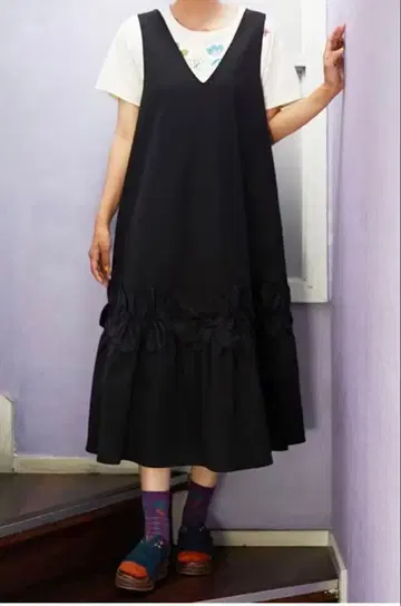 호코모모라 오버롤 스커트