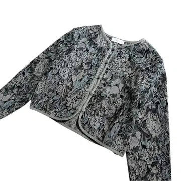 셀렉 모카 고블랑 패턴 숏 자켓 클래시컬