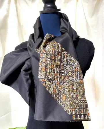 기모노 리메이크 [ 오시마 명주 이중 기모노 대형 스톨/숄 ]