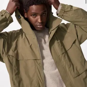 UNIQLO 윈드블루 후드티 M 브라운