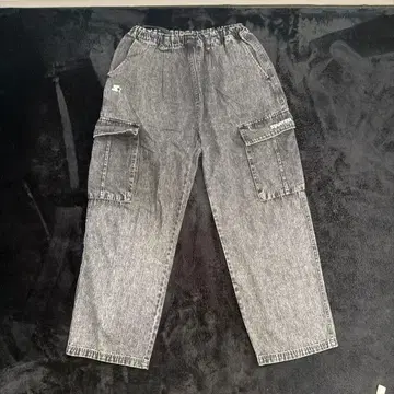 카고 데님 팬츠 허리밴딩