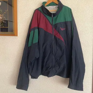 Reebok XL 나일론 자켓 네이비/그린