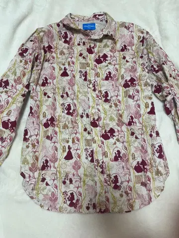 도쿄 디즈니 리조트 프린트 패턴 긴팔 셔츠 M 사이즈