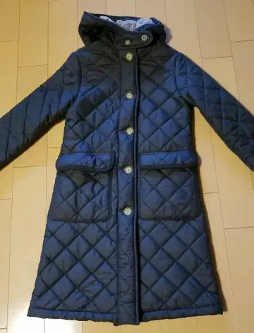 매킨토시 퀼팅 보아 안감 코트 32 네이비