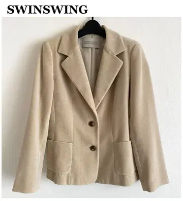 SWINSWING 두툼하고 부드러운 벨로아 자켓 크림 베이지