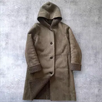 Mila Owean 미라 오웬 무스탕 롱 코트 카키