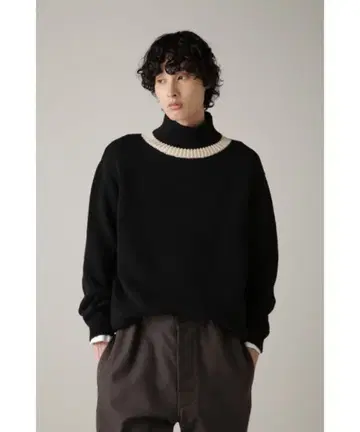 MHL. 23AW CHUNKY COTTON 두꺼운 원단 니트 M