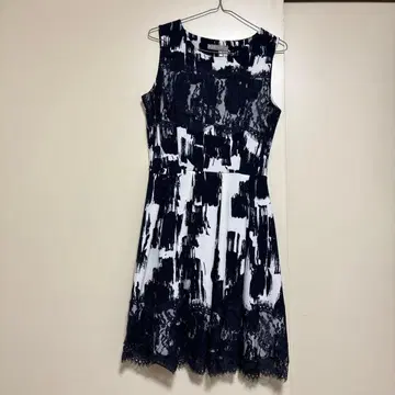 FAS 아트 프린트 슬리브리스 원피스