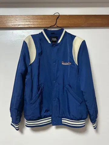 ZARA 블루 아우터 Baseball 자수