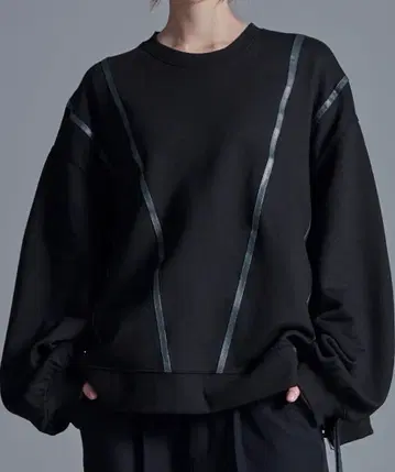 [ Loose ] 패치워크 오버코드 맨투맨 L 사이즈