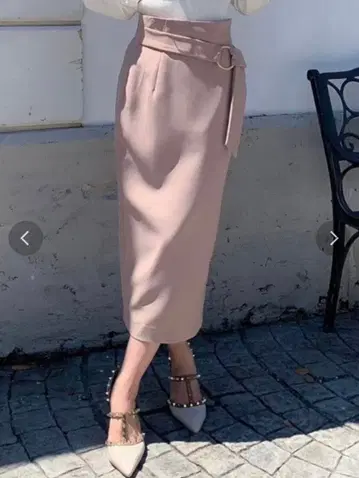 RESEXXY 벨트 리본 펜슬 스커트