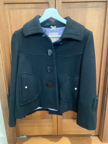 MINIMUM 블랙 울 코트 사이즈 2