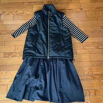 충전솜 패딩 베스트 7부 소매 원피스 23구