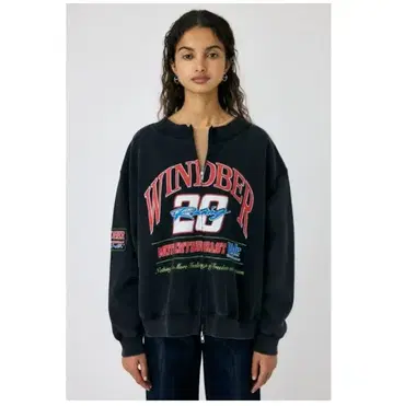 택 포함 미사용 새상품 MOUSSY ZIPPERED MOTO 풀오버