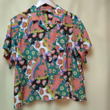 TTITLACA 멀티 컬러 반팔 셔츠 하와이안