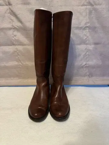 이탈리아제 브라운 가죽 롱 부츠