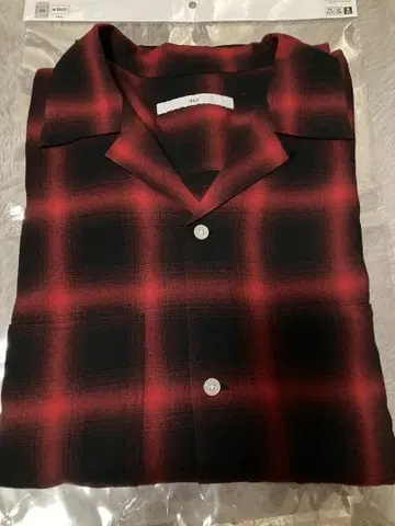 RILY 레드 블랙 체크 긴팔 셔츠