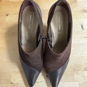 오데뜨 앤 오딜 23.5cm 부티 부츠 사이드 지퍼 브라운