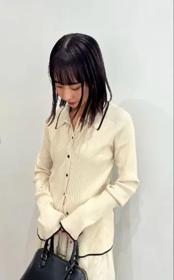 milaowen 폴로 옷깃 니트 (니트만 판매합니다)