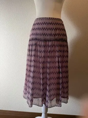 Rena Lange 플레어 스커트 바이올렛/멀티 컬러