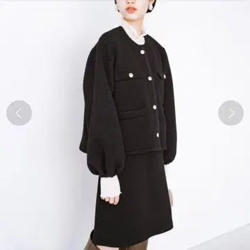 [ 새상품급 ] 자켓 스커트 셋업 블랙