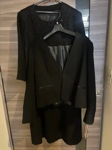 새상품 블랙 포멀 17호 빅사이즈 레이스 원피스 수트 편안한 상복