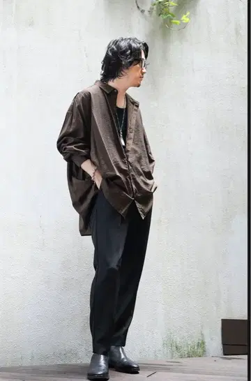 MB STANDARD 실키 드레이프 셔츠