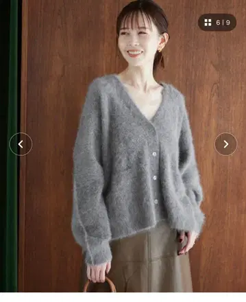 슬로브 이에나 폭스 울 캐시미어 가디건