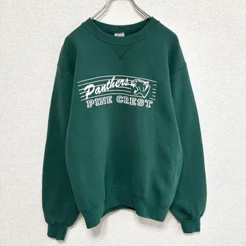 M.J. SOFFE 칼리지 로고 아메카지 맨투맨 스트릿 그린 S