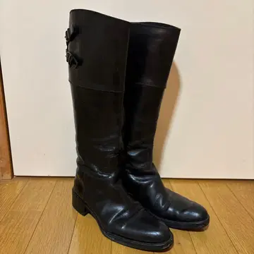 사토레 사이즈 35 블랙 롱 부츠 백 지퍼 포함