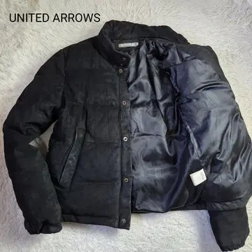 유나이티드 애로우즈 라무 스웨이드 다운 자켓 사이즈 M 블랙