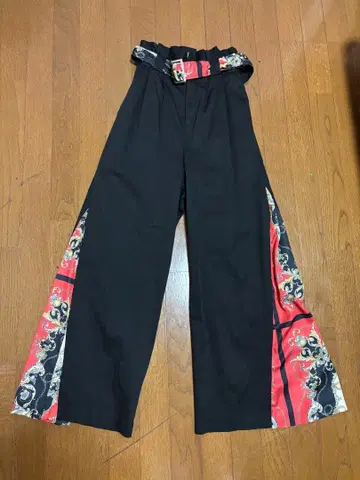 세련된 패턴 와이드 팬츠