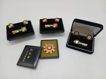 넥타이핀 커프스 단추 일본 소방 협회 배지 묶음 판매