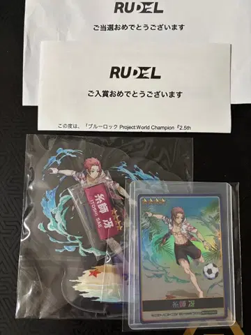 블루 록 PWC 이토시 사에 아크릴 스탠드 트레이딩 카드 세트