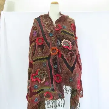 새상품 에스닉 숄 스톨 손자수 민족 동양풍 세련된 M071