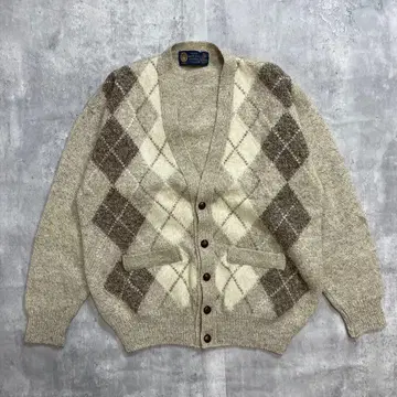 영국제 셰틀랜드 아일랜드 아가일 가디건 싸개 버튼 M