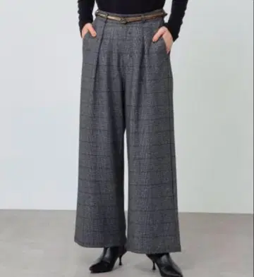 SOMETHING*턱 와이드 팬츠