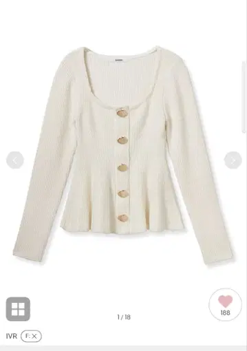 완판 택 포함 새상품 SNIDEL 스퀘어넥 페플럼 니트 풀오버