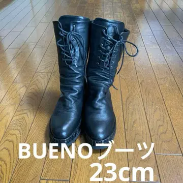 BUENO 밀리터리 블랙 부츠